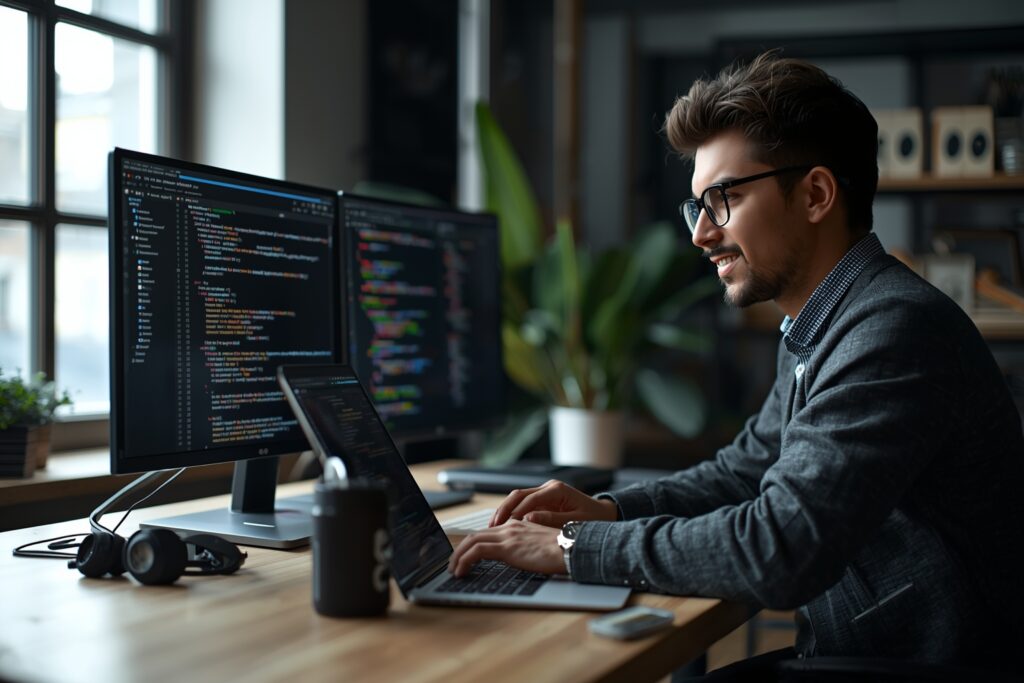 Illustration Tylias :Développement WordPress sur mesure par un expert web dans un cadre professionnel